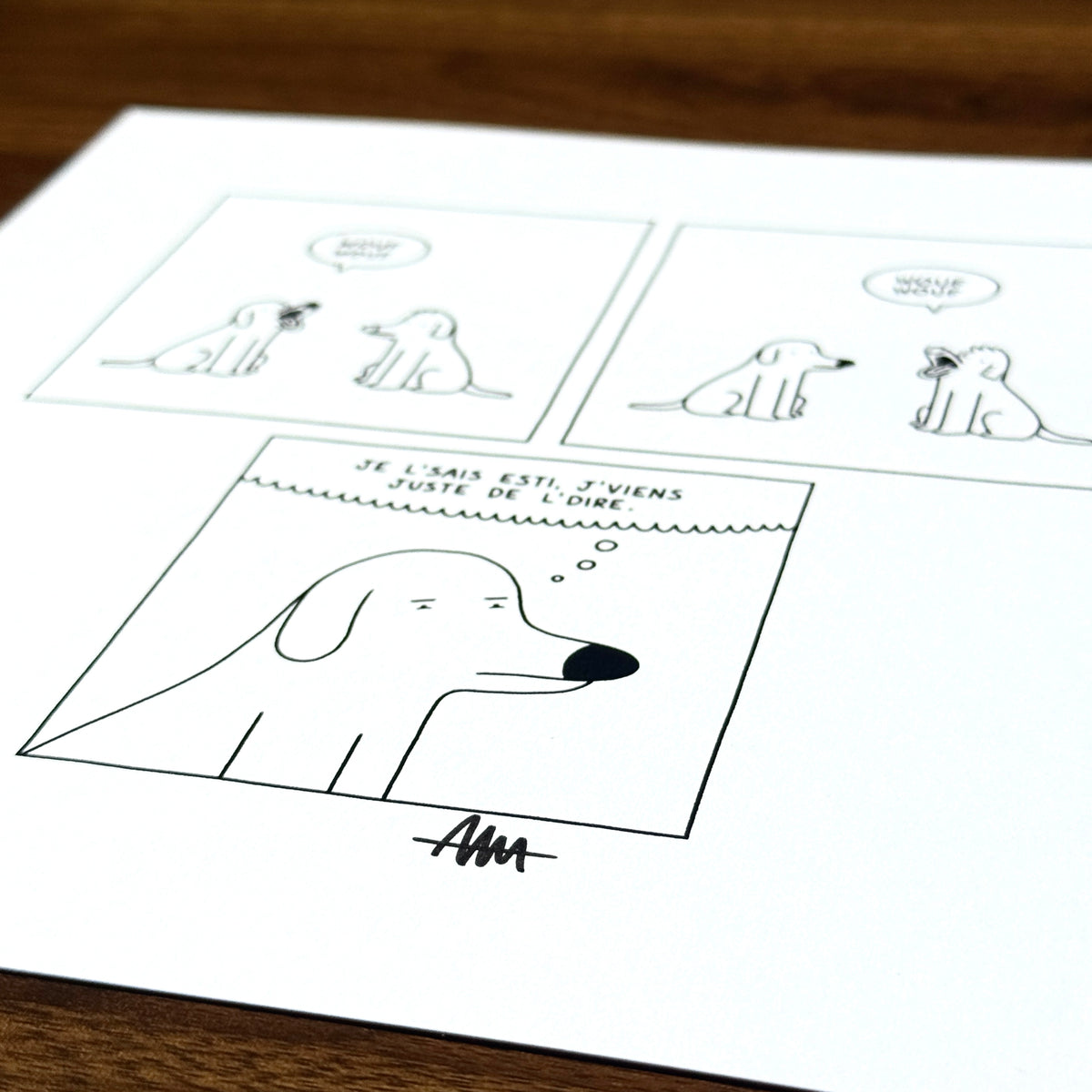 Print de "Wouf wouf" (autographié)